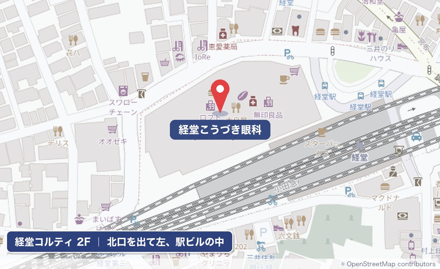 経堂こうづき眼科の周辺地図